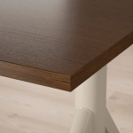 Стол и стул - IKEA IDÅSEN/GRUPPSPEL, ИДОСЕН/ГРУППСПЕЛ ИКЕА, 160х80 см, коричневый/белый