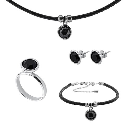 Кольцо Fiore Luna Jet K1911.4 BW/S