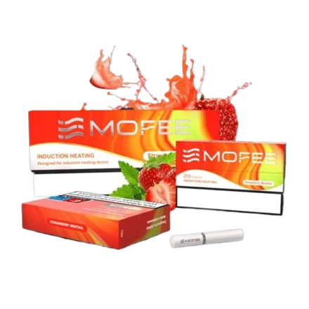Mofee Strawberry menthol - табак с клубникой и ментолом - Швейцария (блок - 10 пачек)