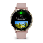 Смарт часы Garmin Venu 3S розовые с золотистым безелем