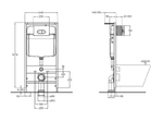 Инсталляция BelBagno BB026 для подвесного унитаза без клавиши смыва