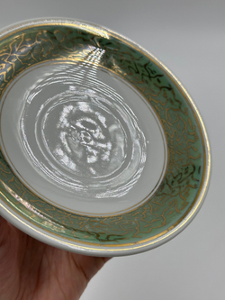 Чайное трио с зелёной каймой