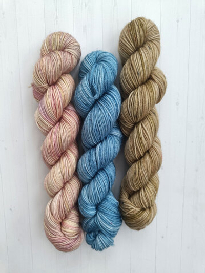 Набор №12 - 3 шт. по 50 гр (синий, коричневый, розово-бежевый)