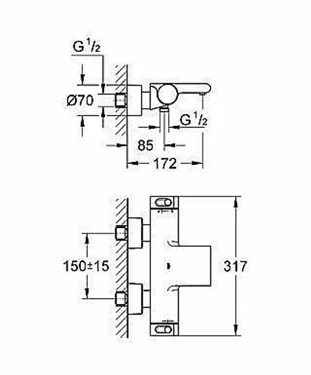 Термостат для ванны Grohe Grohtherm 2000 New 34174001