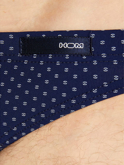 Мужские трусы слипы темно-синие с принтом HOM MAX Comfort Micro Briefs 401912_4000RA
