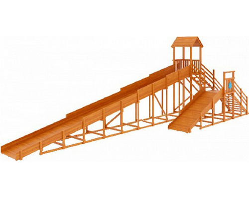 Зимняя горка TORUDA Лисичка 12 м с двумя горками (скат 3.59 м и 11.5 м)