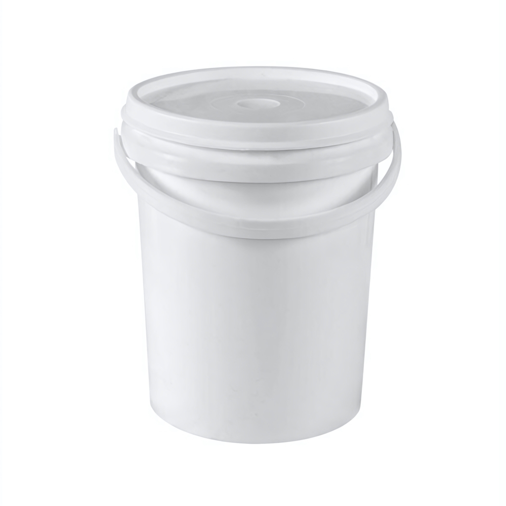 Ведро с герметичной крышкой и ручкой 1,5 л (белое)