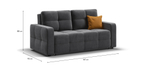 Диван Dandy Compact велюр Monolit серый