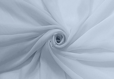 Ткань Шифон, 120гр/м.п., 150 см, серебряный серый