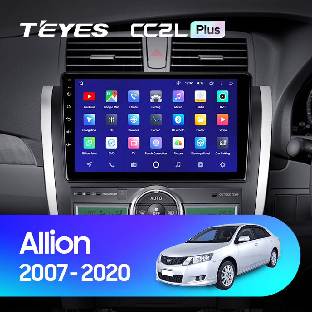 Teyes CC2L Plus 9" для Toyota Allion 2007-2020 (прав)