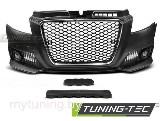 Бампер передний RS STYLE CHROME BLACK для Audi A3 8P
