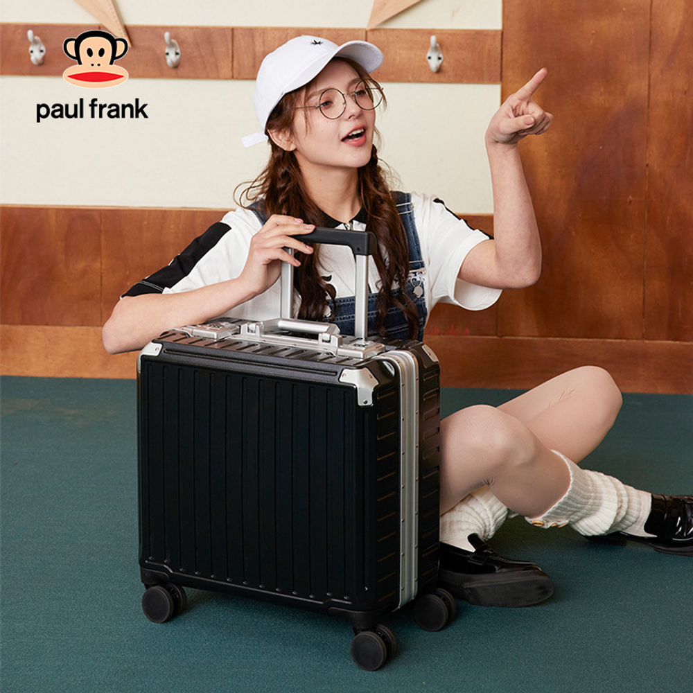 Чемодан Paul Frank "The BOX" Aluminium Frame | USB+Cup holder (Classic Black)