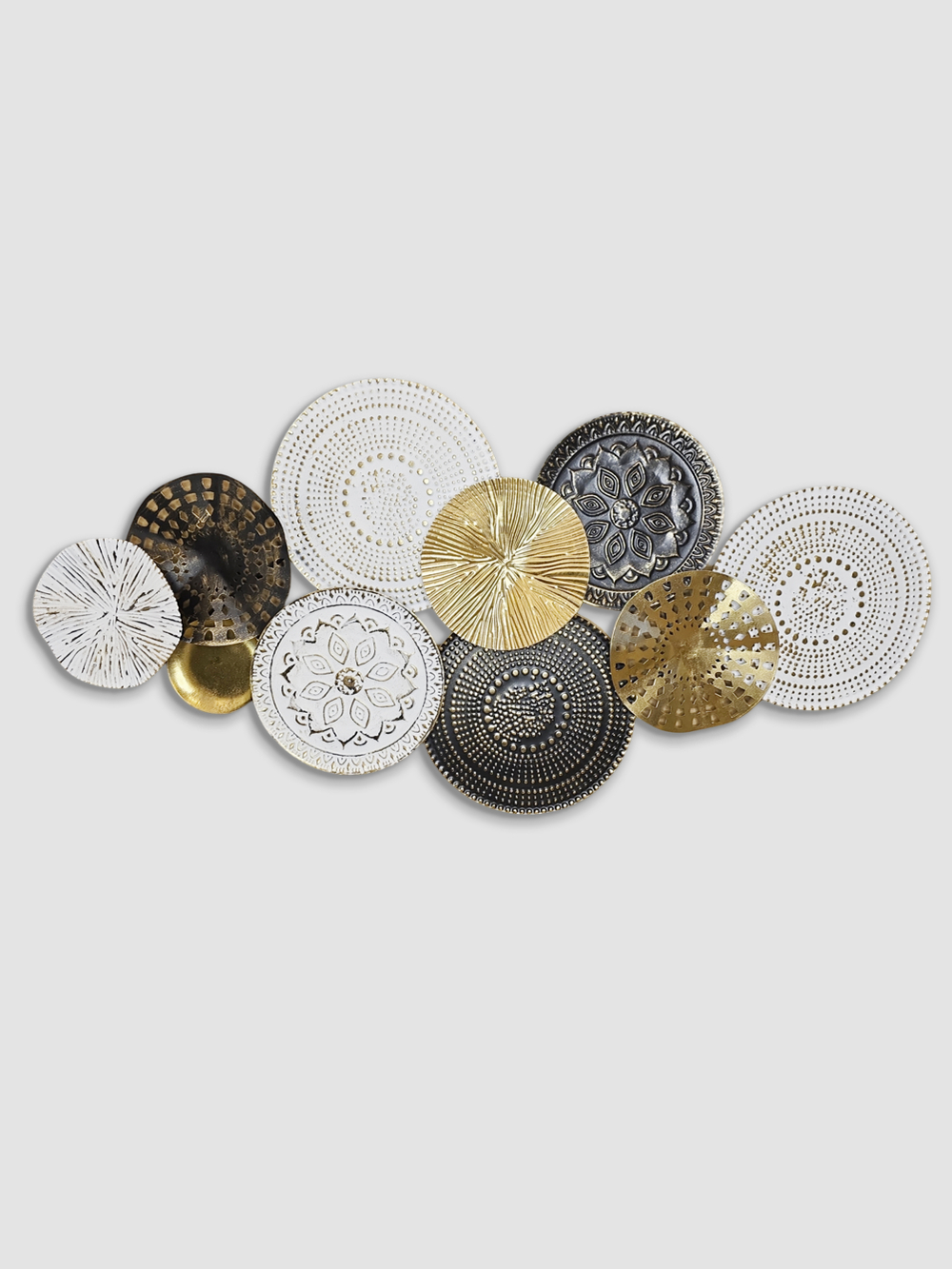 Панно на стену для интерьера декоративное большое металлическое "Листья монстеры" 130*71 см