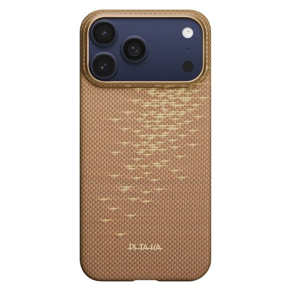 Чехол Pitaka Edge Case для iPhone 17 Pro, Золотой блик | Golden Glint