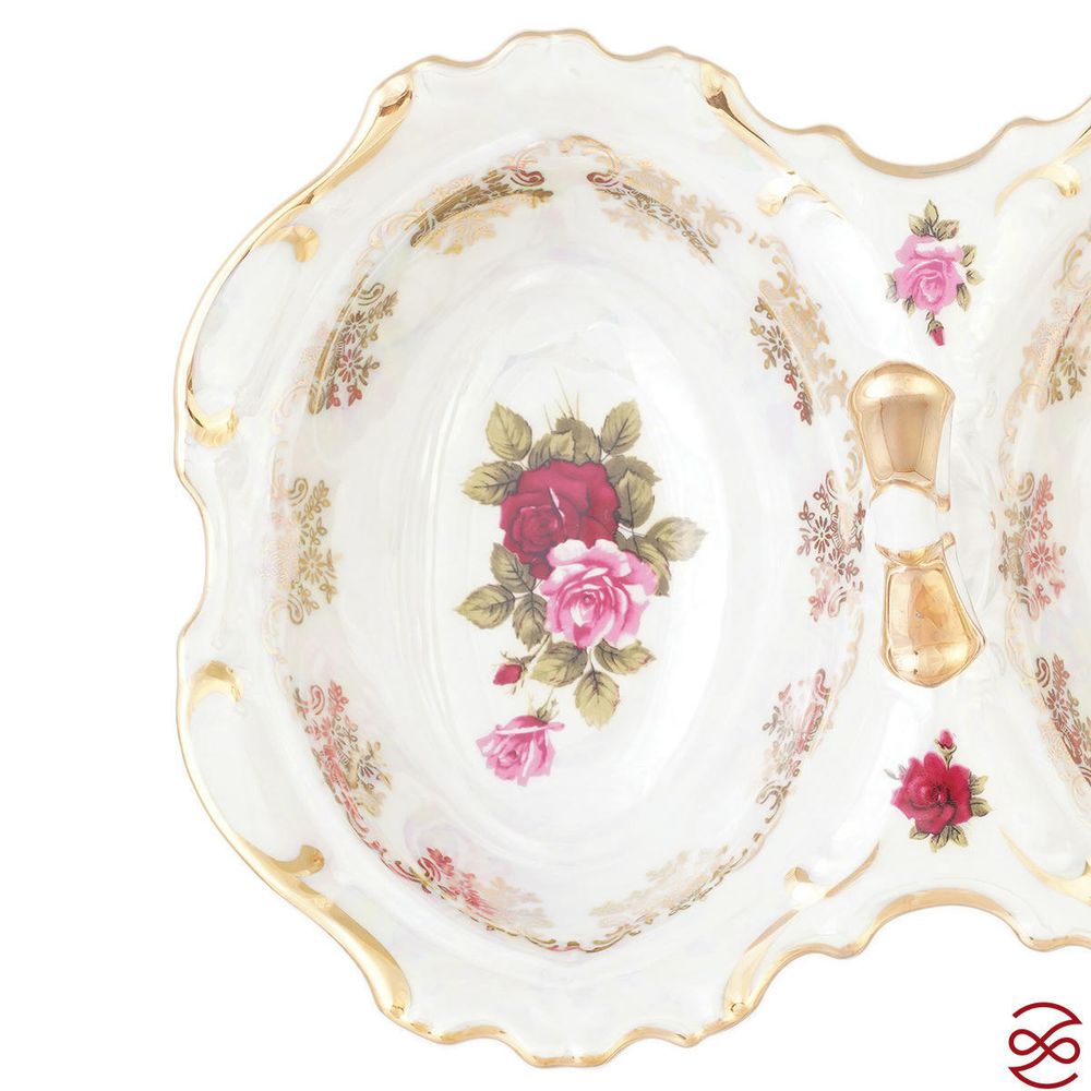 Менажница Queen's Crown Роза перламутр 26 см