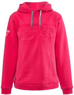 Кофта для девочки теннисная  Babolat Exercise Hood Sweat Jr - red rose