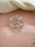 Кольцо серебро узел