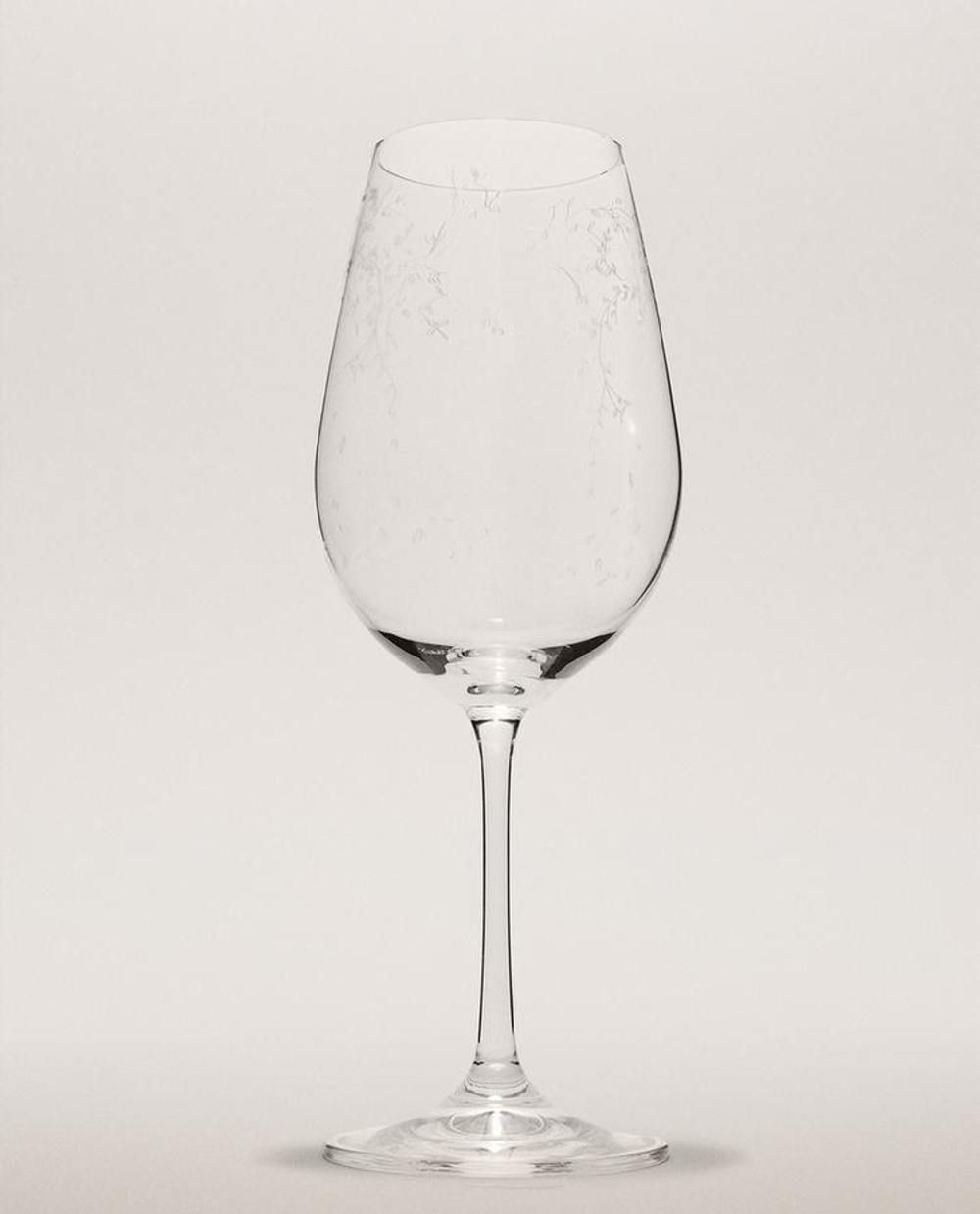 ZARA HOME ГРАВИРОВАННЫЙ РОЖДЕСТВЕНСКИЙ БОКАЛ ДЛЯ ВИНА, ПРОЗРАЧНЫЙ