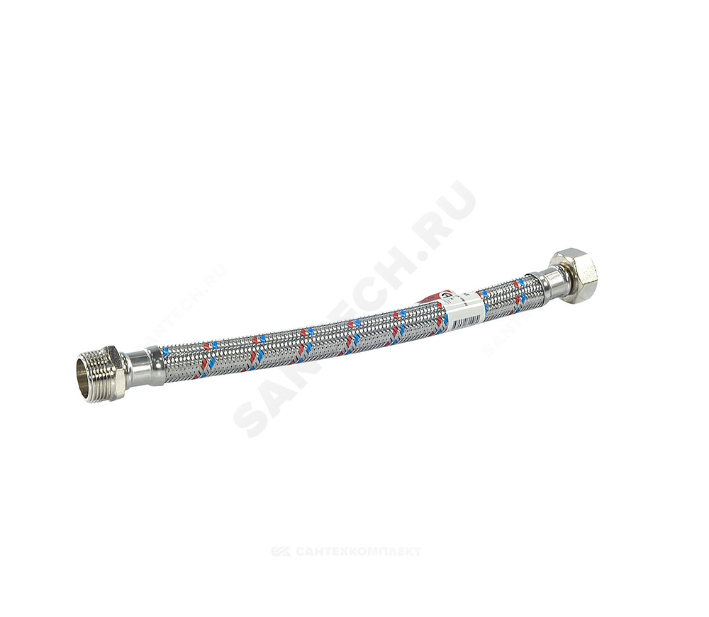 Подводка гибкая для воды нержавеющая оплетка ГИГАНТ 3/4" г-ш L=1м AQUALINE 04959