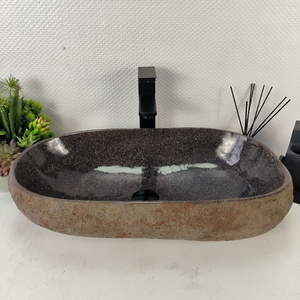 Раковина из речного камня RS-65047 58*34*15 0862