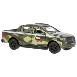 Машина Технопарк, Ranger пикап военный, 12 см, инерцион,открыв двери/багажн, SB-18-09-FR-M-WB