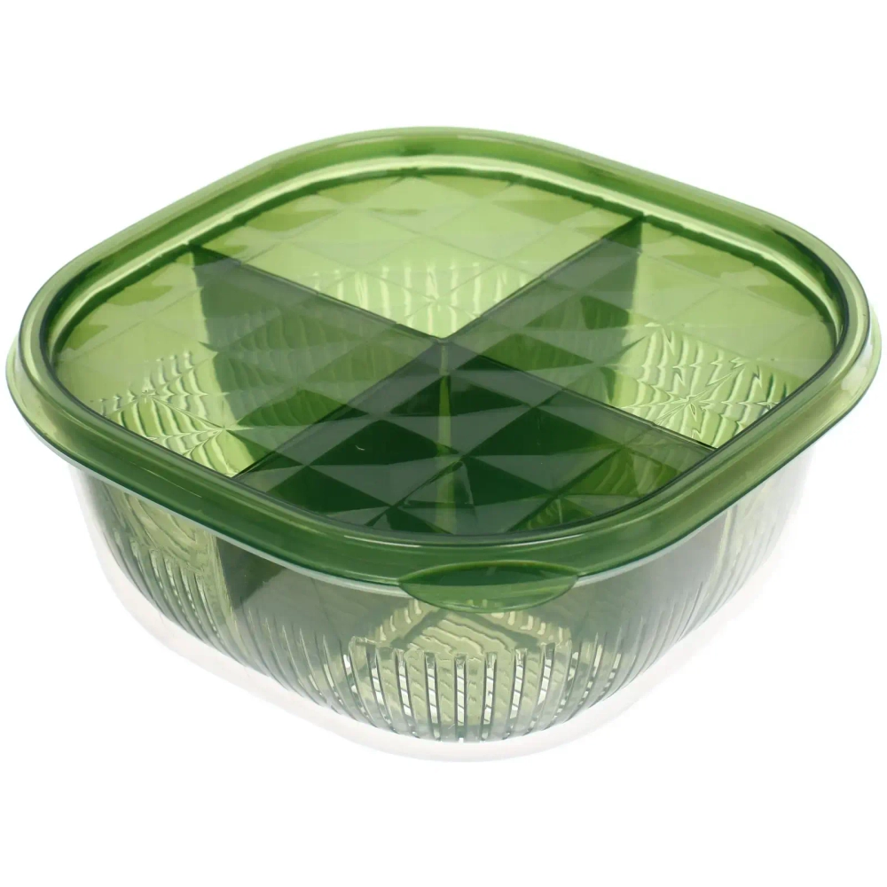 Контейнер пластиковый «Бриллиант» 4секции 16,5*16,5*8см