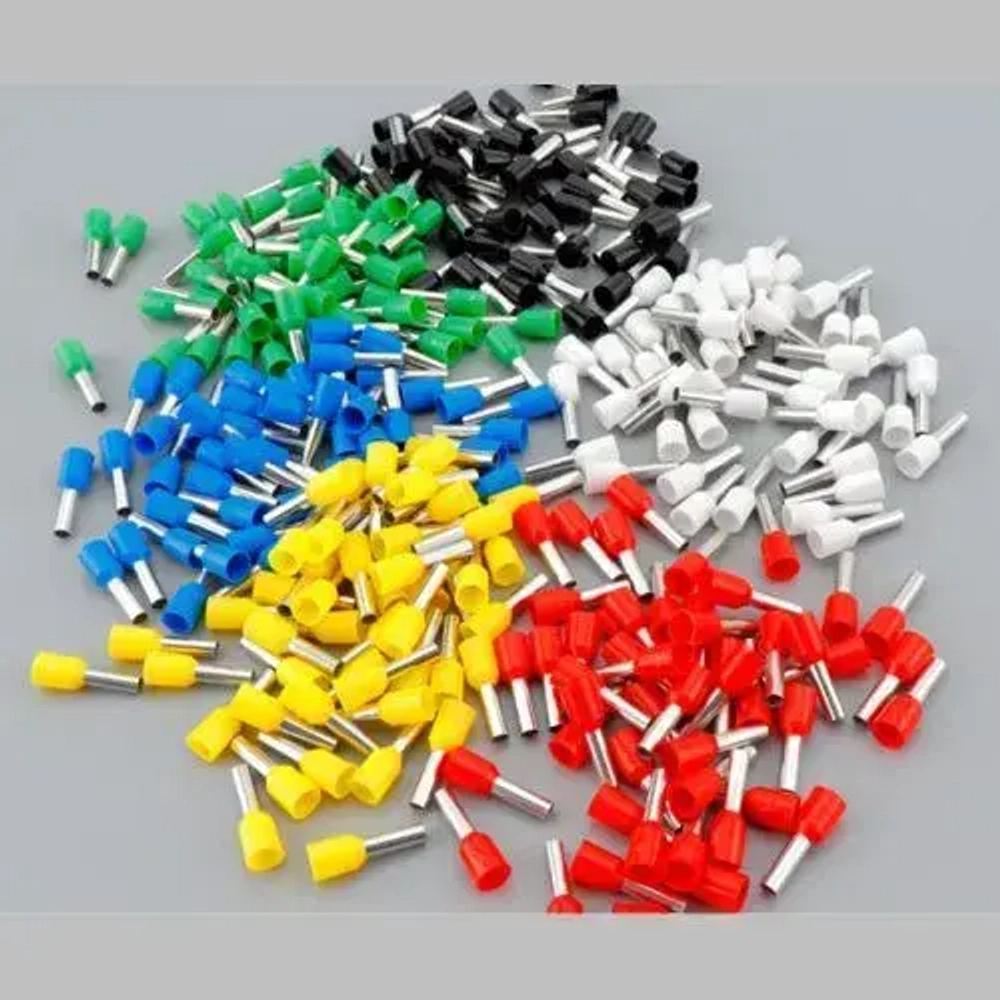 Набор НШВИ 300 шт - наконечники кабельные штыревые втулочные изолирующие для холодного обжима (опрессовки) электрических проводов