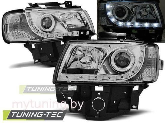 Передние фары chrome daylight для VW T4