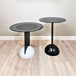 Комплект из 2 столиков 4469, металл, стекло, мрамор