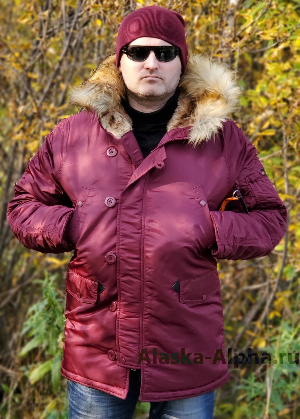 Куртка Аляска Husky Denali (бордовая - burgudy)