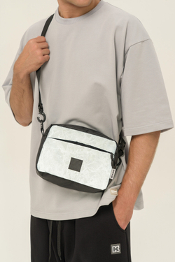 Сумка мессенджер KUL'TURA "MARBLE REFL LONG" Мрамор Рефлектив