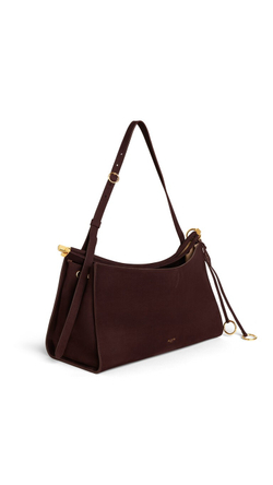 ALAÏA СУМКА LE CLICK POCKET 35 ИЗ НУБУКА, БОРДОВЫЙ