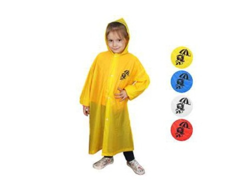 Дождевик детский плотный ПВХ 50*70см 110мкр 4 цвета INBLOOM (100шт/кор)    ХХ