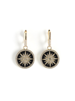 Серьги "Sun black pearl" Gold