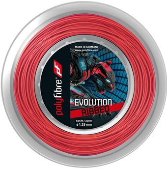 Теннисные струны Polyfibre Evolution Ribbed (200 m) - red