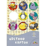 Картон цветной А4 12л,12цв "Весёлые малыши" мелованный в папке (Апплика)
