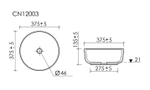 Раковина Ceramica Nova Taycan 38 см CN12003MB матовый черный