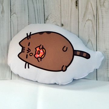 Подушка маленькая "Pusheen / Кот Пушин" с пончиком