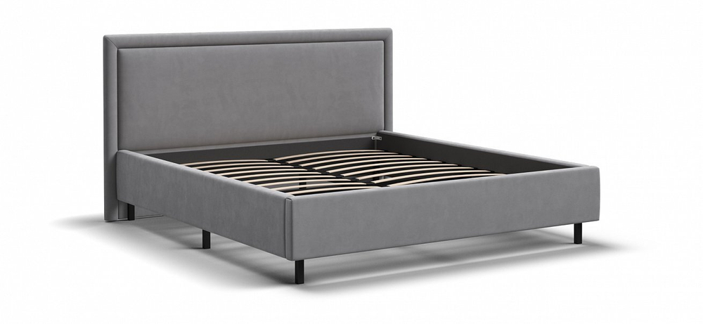 Фрея Кровать без ПМ 160 Велюр Монолит Сталь