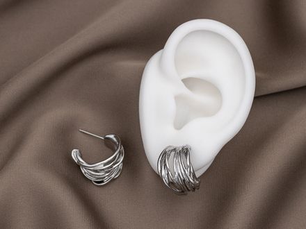 Серьги-кольца стальные 19мм