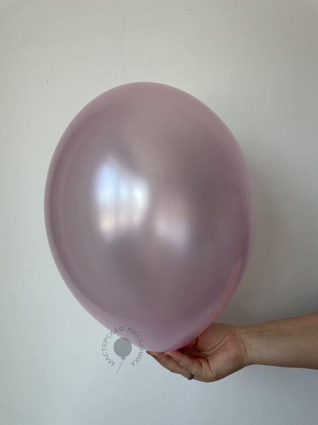 B Шар металлик 12"/30 см Экстра Pink Розовый  (БГ-17)