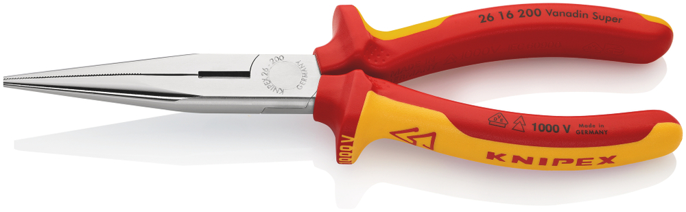 Длинногубцы хромированные KNIPEX 200 мм 2616200