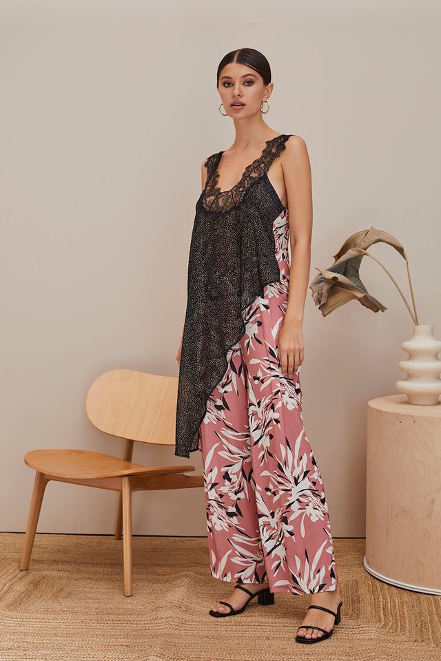 Сарафан-туника с цветочным принтом