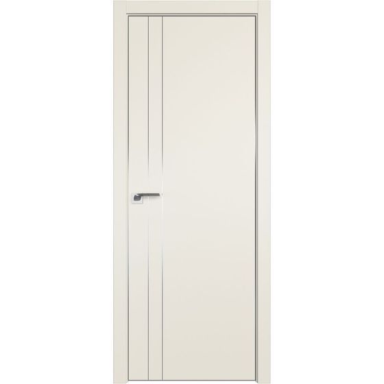 Межкомнатная дверь unilack Profil Doors 42E магнолия сатинат с алюминиевым молдингом