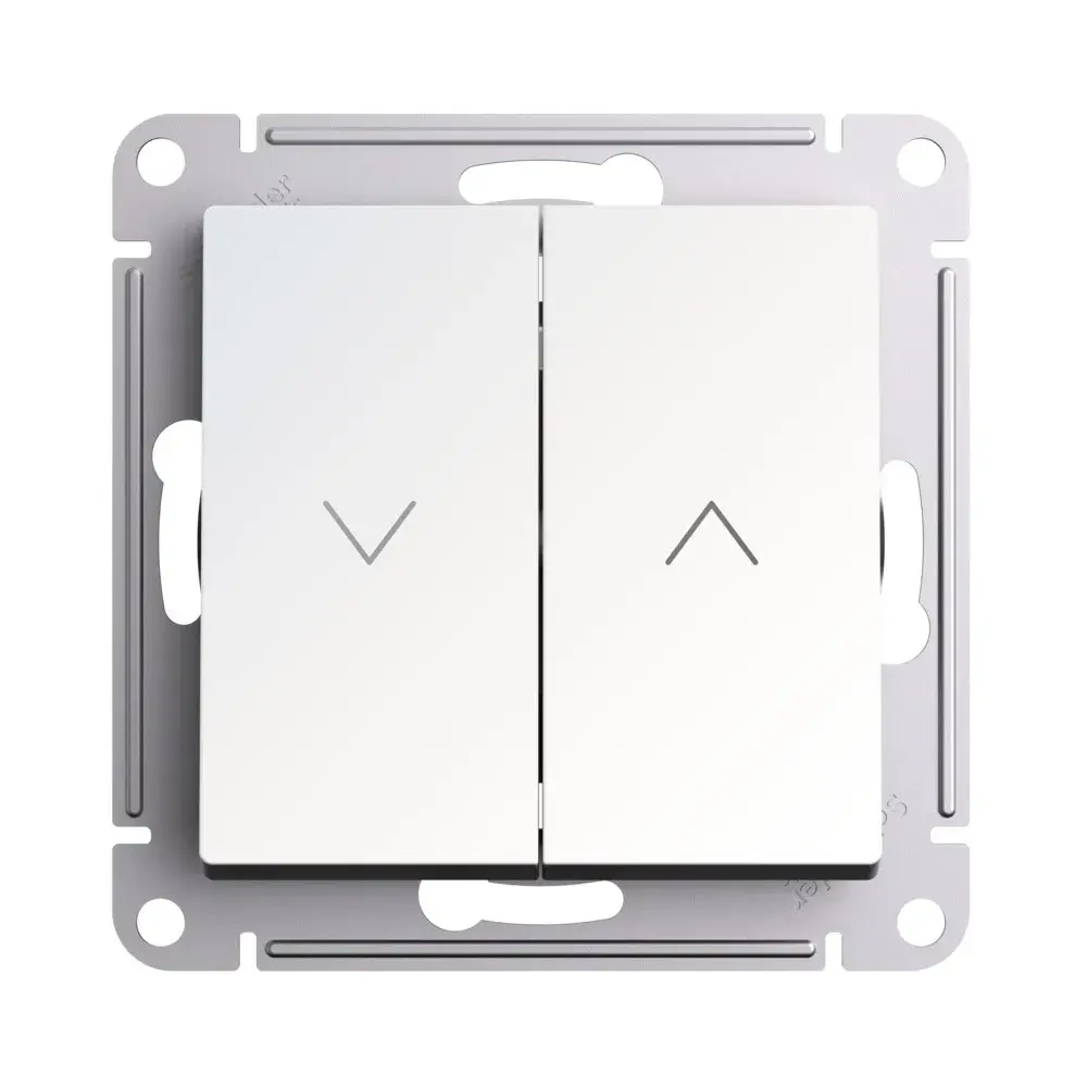 ATLASDESIGN 2-клавишный ВЫКЛЮЧАТЕЛЬ ДЛЯ ЖАЛЮЗИ, сх.4, 10А, механизм, ЖЕМЧУГ