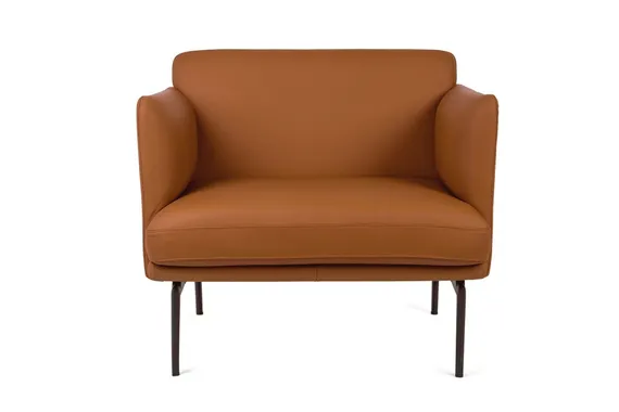 Кресло Bisq, коричневвая кожа