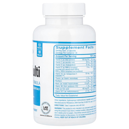 PEScience, TruMulti, формула для мужчин`` 90 капсул