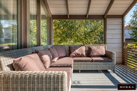 Диван угловой MOKKA BELLA, серый