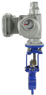 Knife Gate Valve Elephant PSI232, wafer type, body material - Cast iron GGG-40, with electric actuator GZ-220V