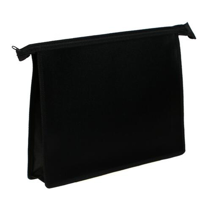 Папка пластиковая А4, 325 х 230 х 55 мм, молния сверху, Calligrata Офис , ПМ-А4-02, 0.5 мм, цветная, текстура песок , чёрная